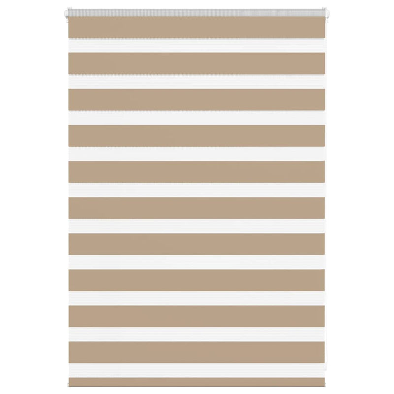 Afbeelding laden in galerijviewer, Vidaxl zebra blind 100x100 cm stofbreedte 95,9 cm polyester zandbruin