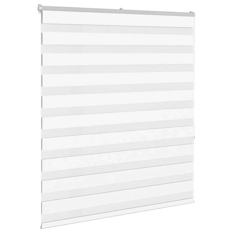 Afbeelding laden in galerijviewer, Vidaxl zebra rolgordijn 135x150 cm stofbreedte 130,9cm polyester wit