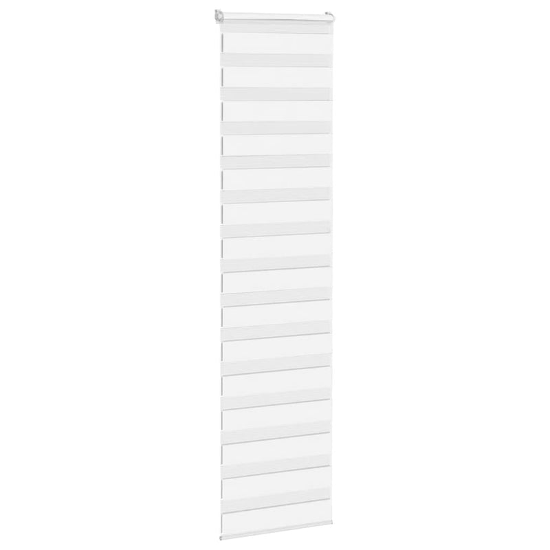 Afbeelding laden in galerijviewer, Vidaxl zebra rolgordijn 55x230 cm stofbreedte 50,9 cm polyester wit