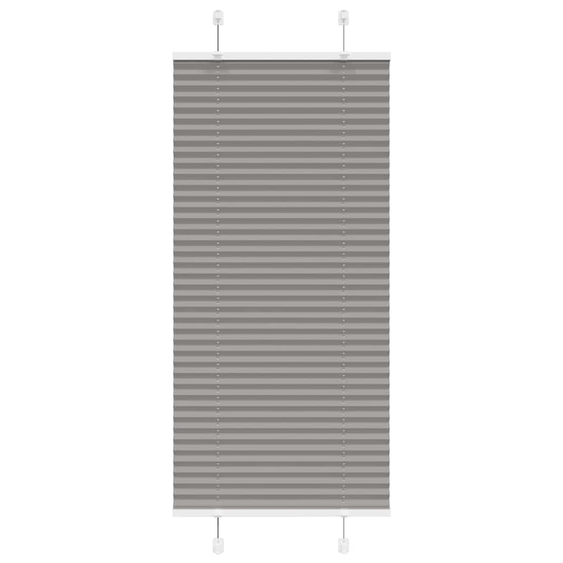 Afbeelding laden in galerijviewer, Vidaxl plissé rolgordijn 65x100 cm stofbreedte 64,4 cm antraciet