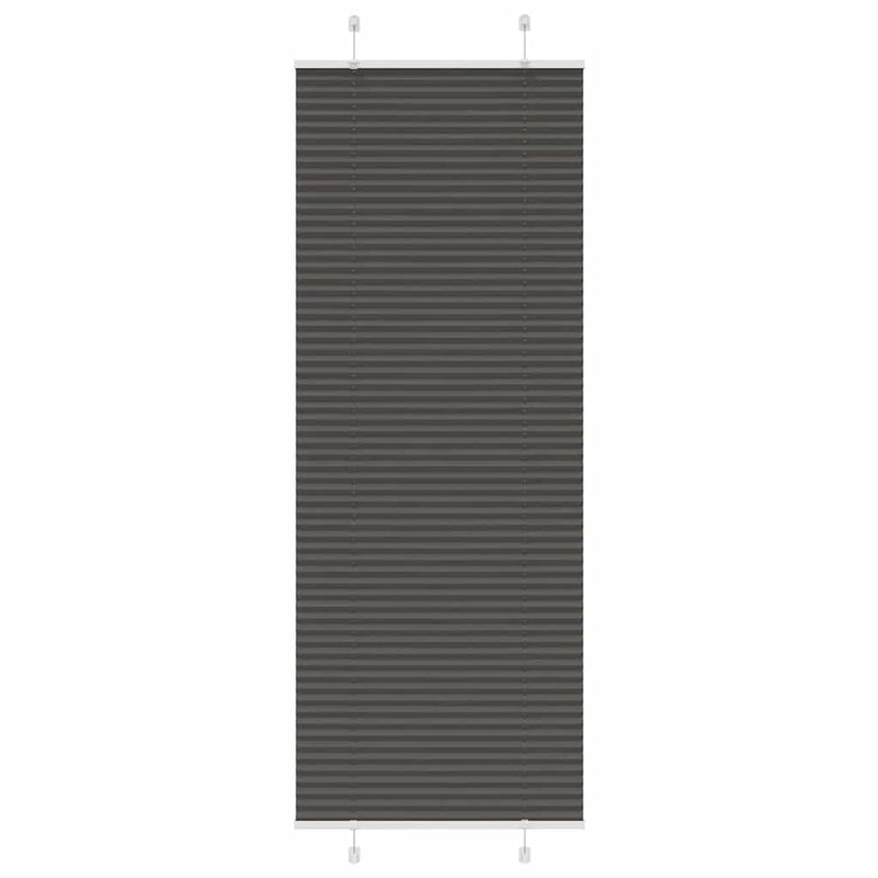 Afbeelding laden in galerijviewer, Vidaxl plissé rolgordijn 70x200 cm stofbreedte 69,4 cm polyester zwart