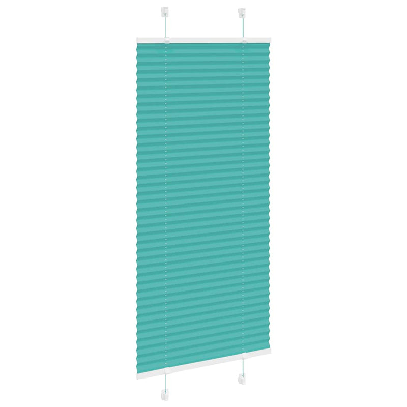 Afbeelding laden in galerijviewer, Vidaxl plissé rolgordijn 60x150 cm stofbreedte 59,4 cm petrol groen