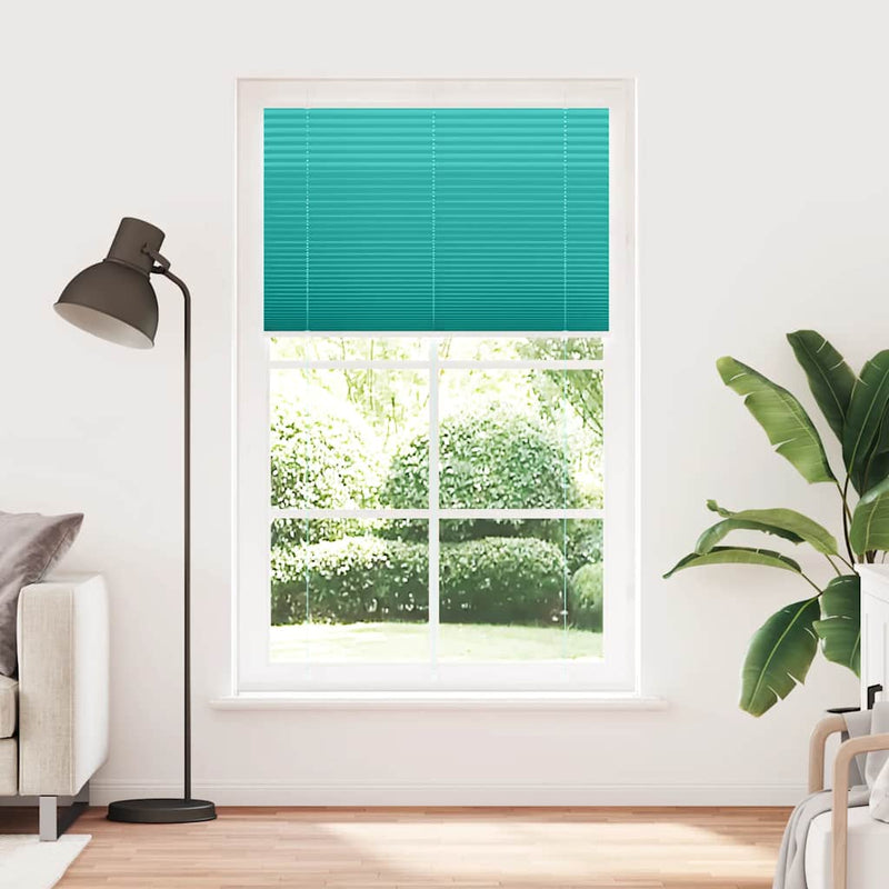 Afbeelding laden in galerijviewer, Vidaxl plissé rolgordijn 115x200cm stofbreedte 114,4cm petrol groen