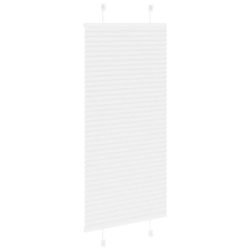 Afbeelding laden in galerijviewer, Vidaxl plissé rolgordijn 55x100 cm stofbreedte 54,4 cm polyester wit