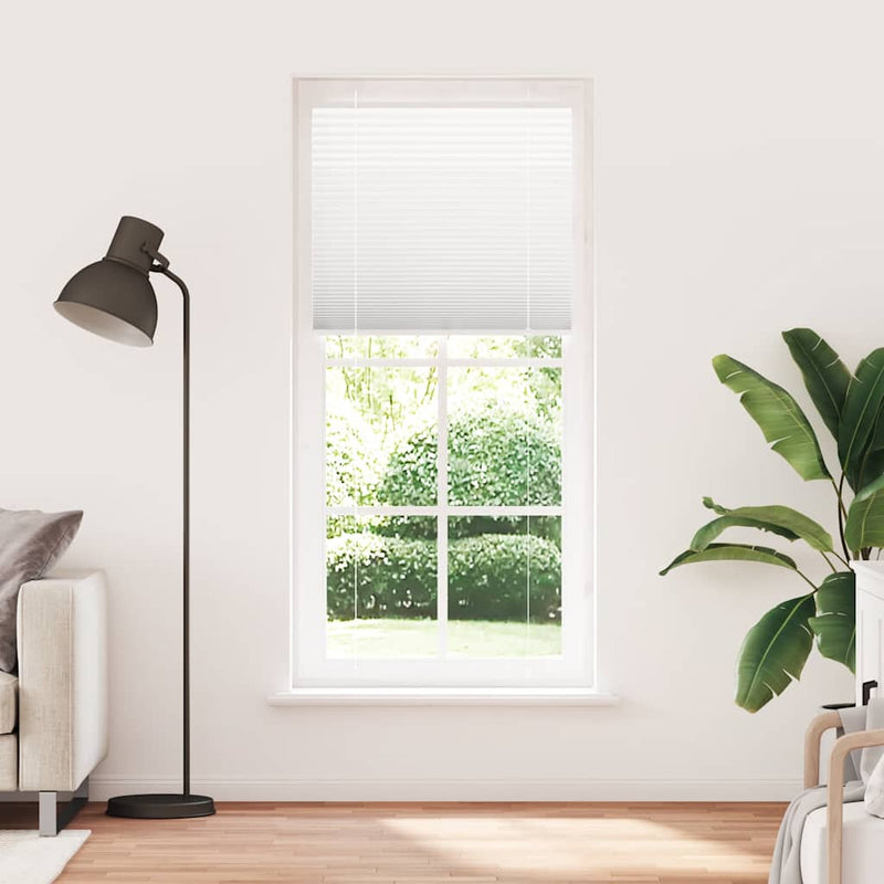 Afbeelding laden in galerijviewer, Vidaxl plissé rolgordijn 85x200 cm stofbreedte 84,4 cm polyester wit