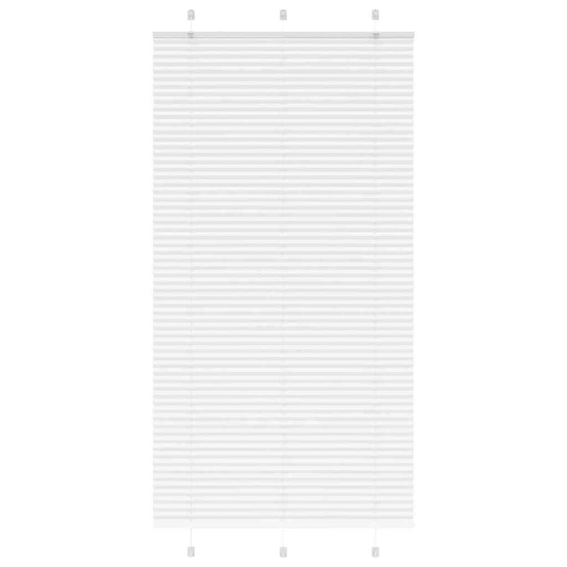 Afbeelding laden in galerijviewer, Vidaxl plissé rolgordijn 110x200 cm stofbreedte 109,4cm polyester wit