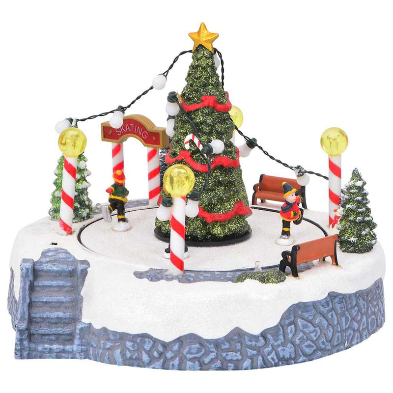 Afbeelding laden in galerijviewer, Vidaxl kerstdorp decoratie multikleur 22 x 21,5 x 17 cm kunststof