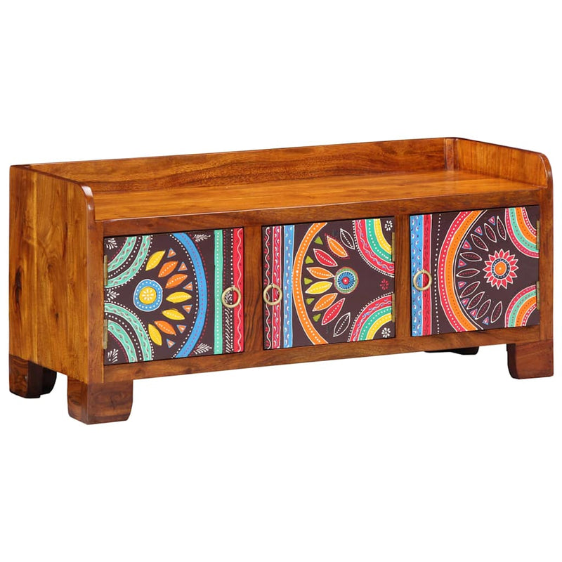 Afbeelding laden in galerijviewer, Vidaxl schoenenkast multikleur 90 x 35 x 40 cm massief acaciahout