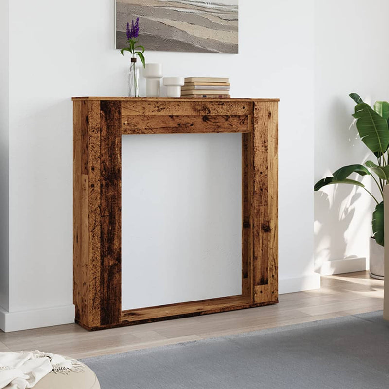 Afbeelding laden in galerijviewer, Vidaxl haardombouw 100x20x100 cm bewerkt hout oud houtkleurig