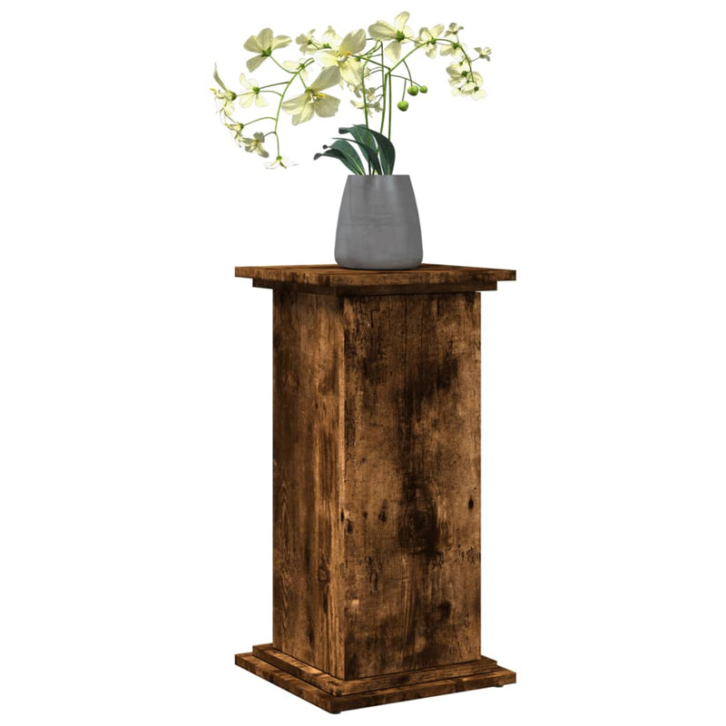 Afbeelding laden in galerijviewer, Vidaxl sokkel met opbergruimte 31x30x60 cm bewerkt hout gerookt eiken
