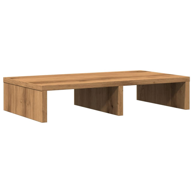 Afbeelding laden in galerijviewer, Vidaxl monitorstandaard 50x27x10 cm bewerkt hout artisanaal eikenkleur