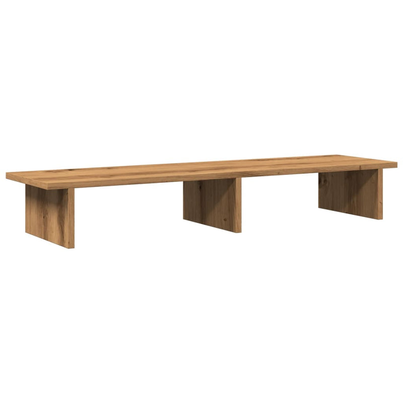 Afbeelding laden in galerijviewer, Vidaxl monitorstandaard 100x27x15 cm bewerkt hout artisanaal eiken