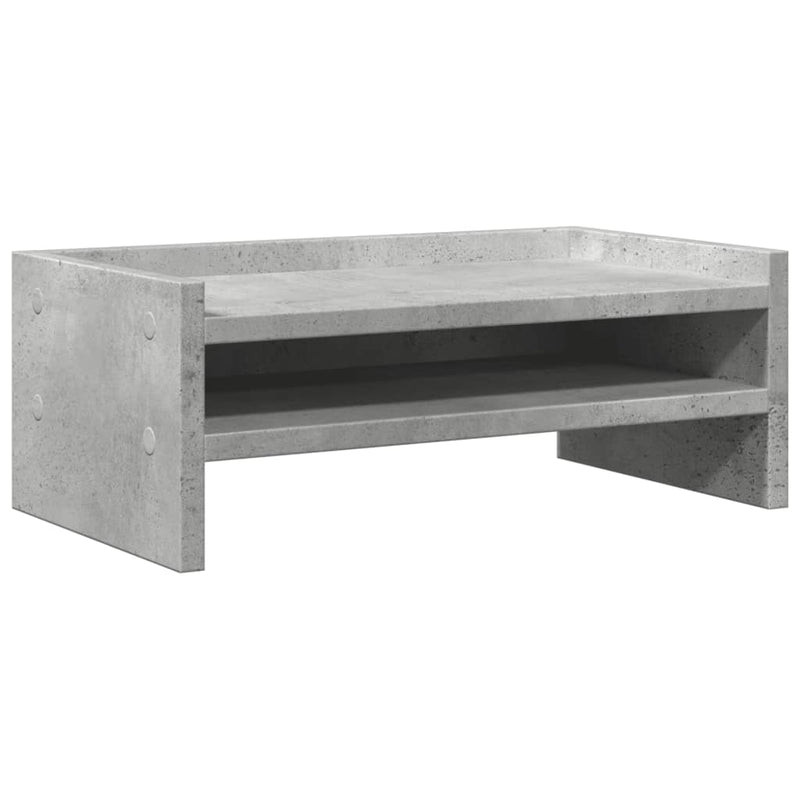 Afbeelding laden in galerijviewer, Vidaxl monitorstandaard 42x24x16 cm bewerkt hout betongrijs