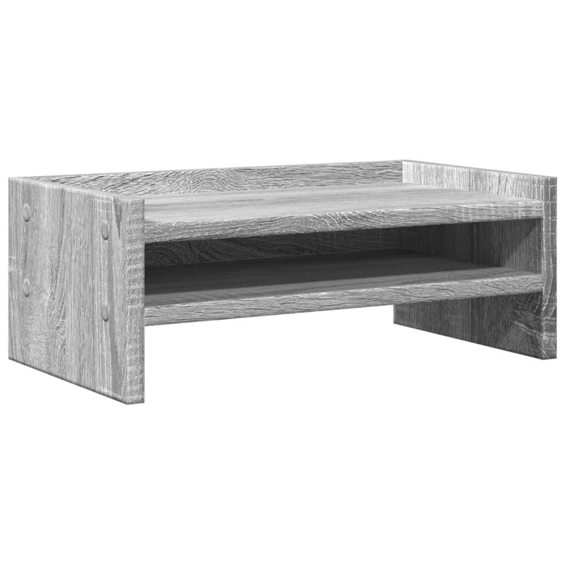 Afbeelding laden in galerijviewer, Vidaxl monitorstandaard 42x24x16 cm bewerkt hout grijs sonoma eiken