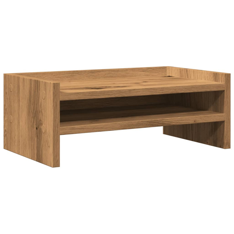 Afbeelding laden in galerijviewer, Vidaxl monitorstandaard 42x24x16 cm bewerkt hout artisanaal eikenkleur