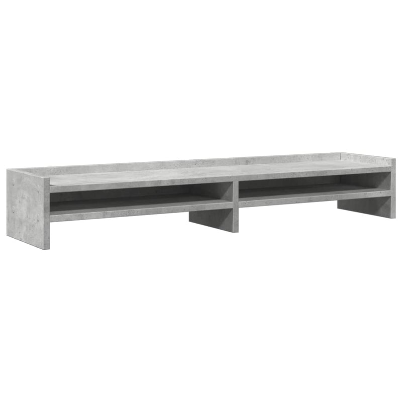 Afbeelding laden in galerijviewer, Vidaxl monitorstandaard 100x24x16 cm bewerkt hout betongrijs