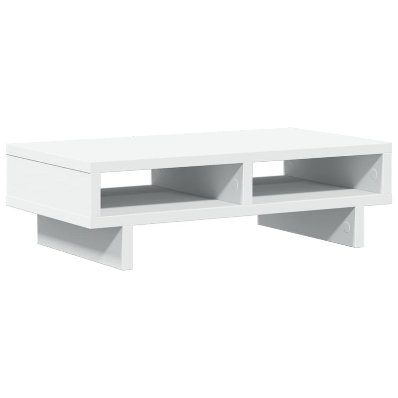 Afbeelding laden in galerijviewer, Vidaxl monitorstandaard 50x27x15 cm bewerkt hout wit