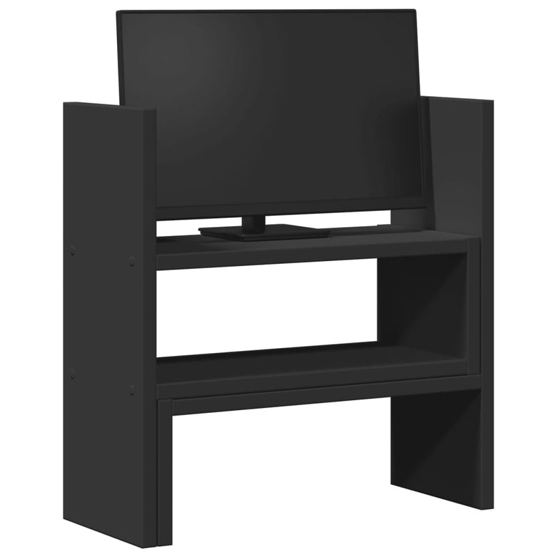 Afbeelding laden in galerijviewer, Vidaxl bureau organiser 40x17x41 cm bewerkt hout zwart