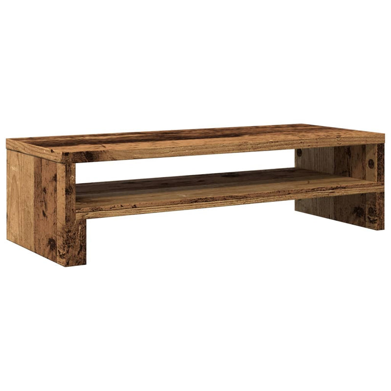 Afbeelding laden in galerijviewer, Vidaxl monitorstandaard 54x22x15 cm bewerkt hout oud houtkleurig