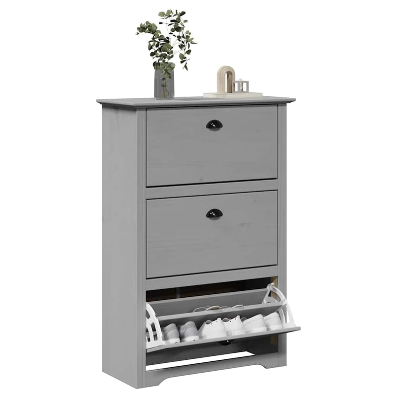Afbeelding laden in galerijviewer, Vidaxl schoenenrek bodo 80x35x118 cm grijs