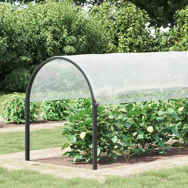 Afbeelding laden in galerijviewer, Vidaxl plantenafdekking met zeilringen 2x10 m polyethyleen