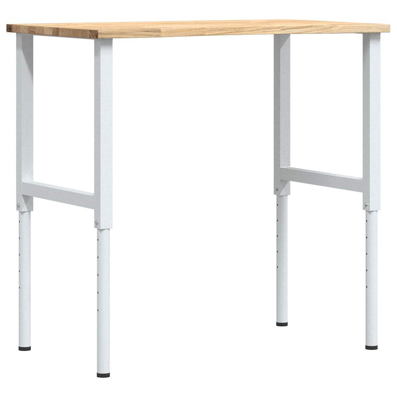 Afbeelding laden in galerijviewer, Vidaxl werkbank 100x60x(71,5-98) cm massief eikenhout