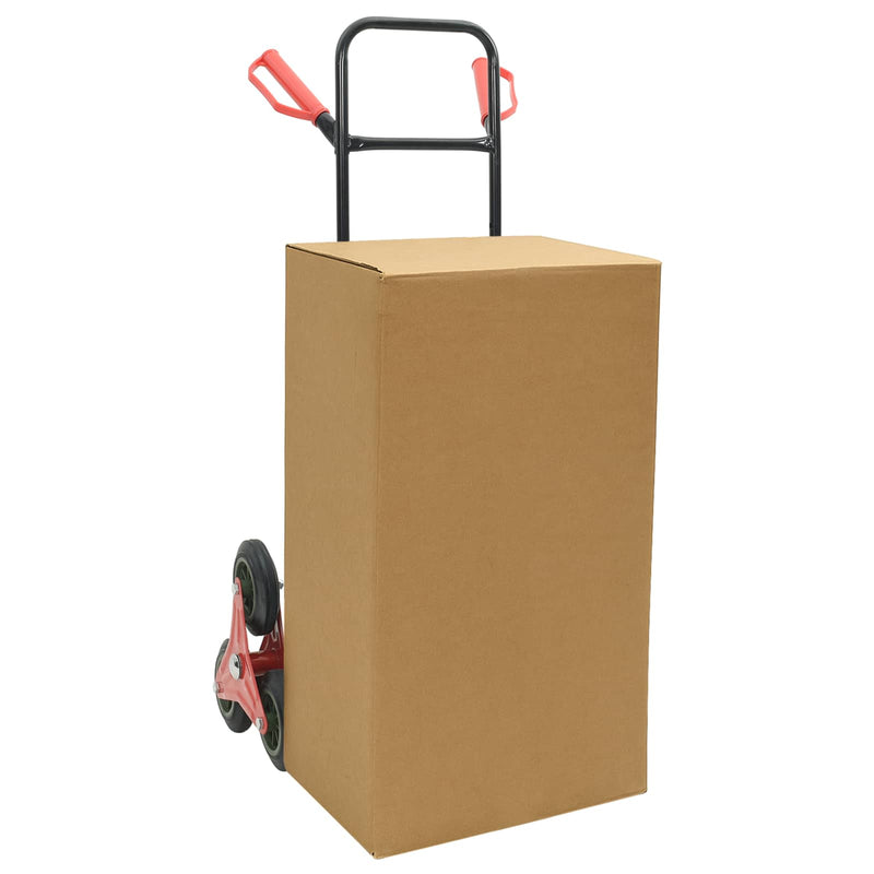 Afbeelding laden in galerijviewer, Vidaxl handtrolley zwart en rood 64,5 x 49,5 x 114 cm staal