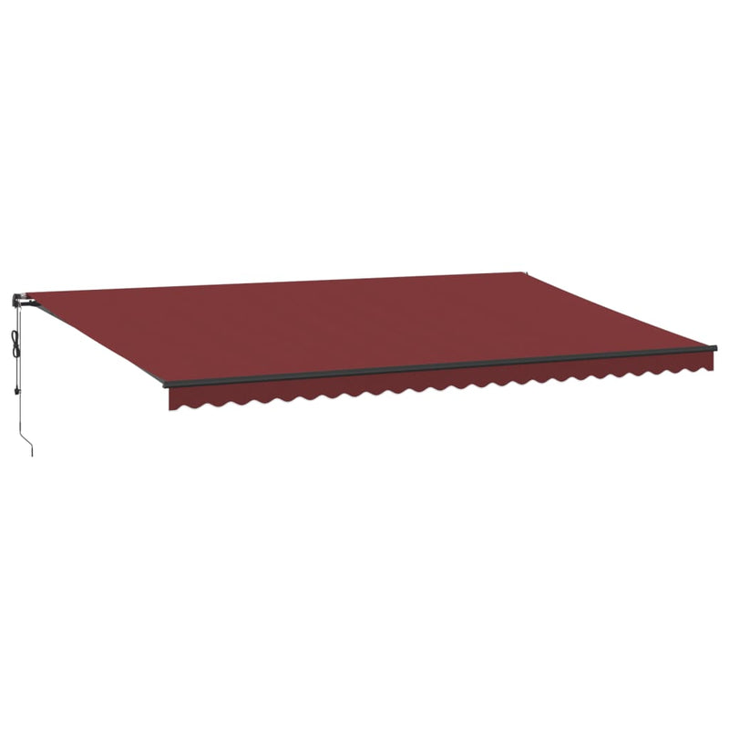 Afbeelding laden in galerijviewer, VidaXL Luifel automatisch uittrekbaar met LED's 600x300 cm bordeaux