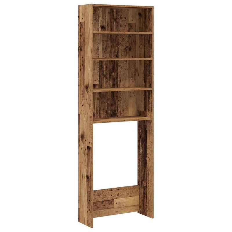 Afbeelding laden in galerijviewer, Vidaxl wasmachinekast 64x24x190 cm oud houtkleurig