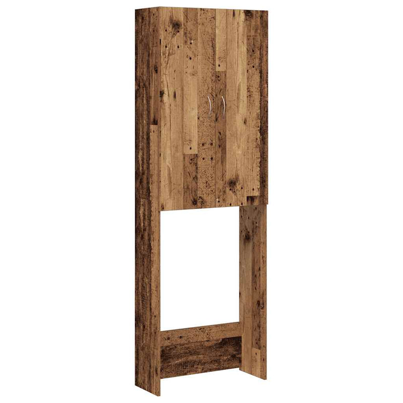 Afbeelding laden in galerijviewer, Vidaxl wasmachinekast 64x25,5x190 cm oud houtkleurig