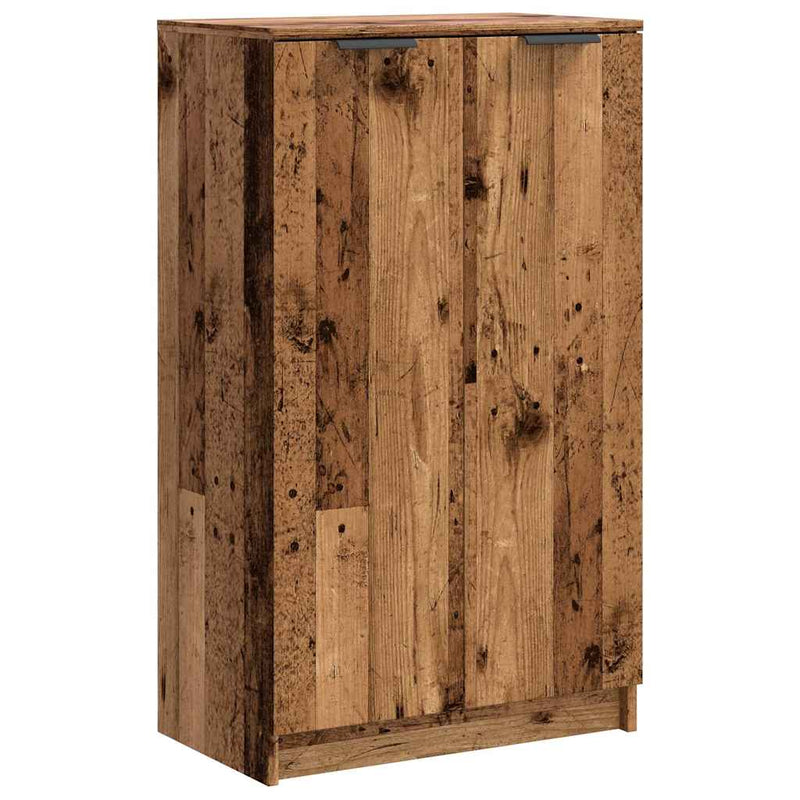 Afbeelding laden in galerijviewer, Vidaxl schoenenkast 59x35x100,5 cm bewerkt hout oud houtkleurig