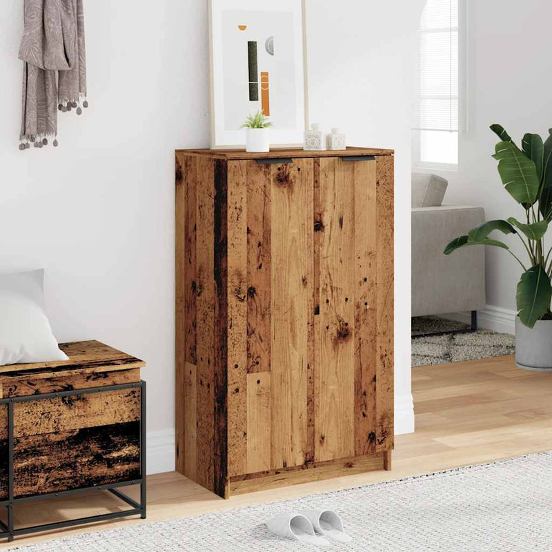 Afbeelding laden in galerijviewer, Vidaxl schoenenkast 59x35x100,5 cm bewerkt hout oud houtkleurig