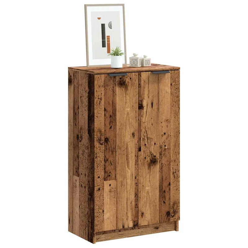 Afbeelding laden in galerijviewer, Vidaxl schoenenkast 59x35x100,5 cm bewerkt hout oud houtkleurig