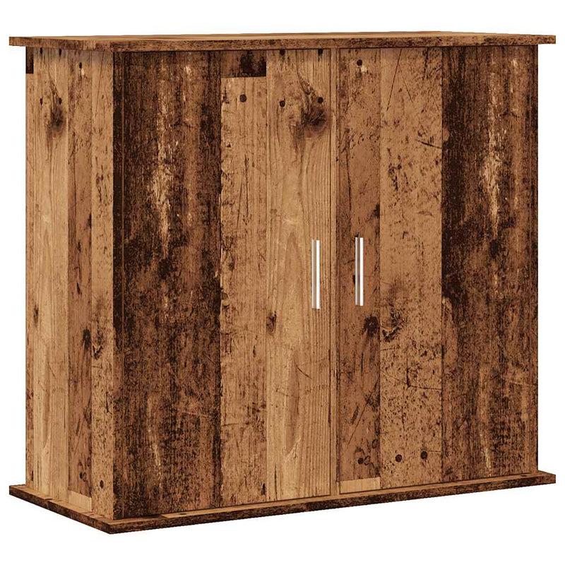 Afbeelding laden in galerijviewer, Vidaxl aquariumstandaard 81x36x73 cm bewerkt hout oud houtkleurig
