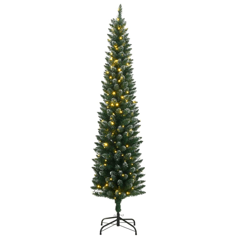 Afbeelding laden in galerijviewer, Vidaxl kunstkerstboom smal met 300 led's 180 cm