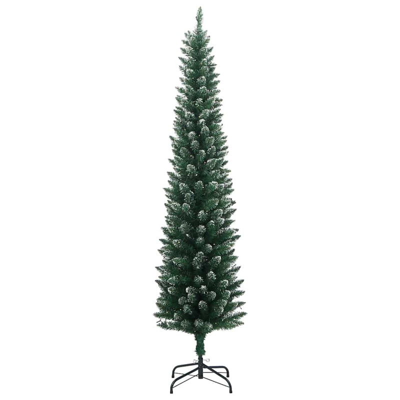 Afbeelding laden in galerijviewer, Vidaxl kunstkerstboom smal met 300 led's 210 cm