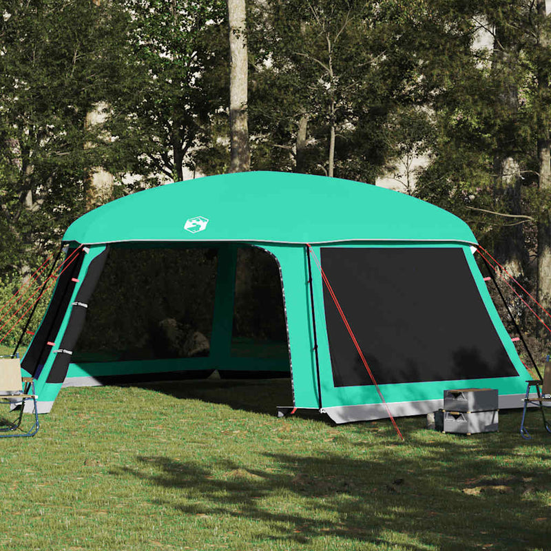 Afbeelding laden in galerijviewer, Vidaxl zwembadtent uitneembare buiten- gaaswanden 670x590 cm zeegroen