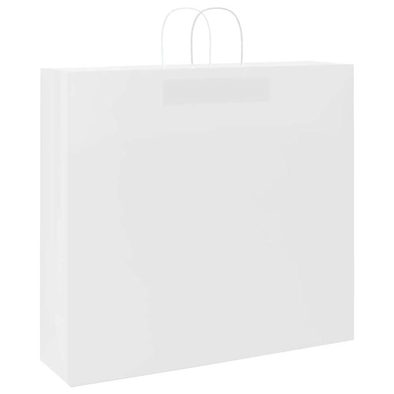 Afbeelding laden in galerijviewer, Vidaxl papieren zakken 250 st met hengsels 54x15x49 cm wit
