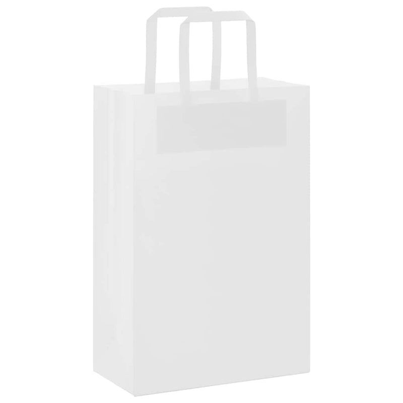 Afbeelding laden in galerijviewer, Vidaxl papieren zakken 250 st met hengsels 21x11x31 cm wit
