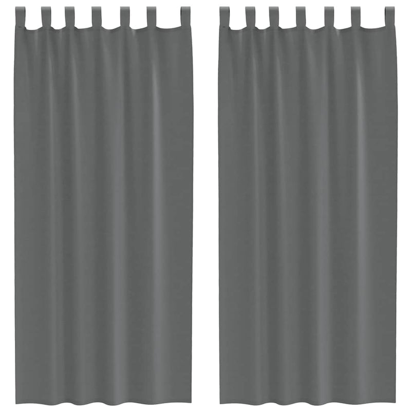 Afbeelding laden in galerijviewer, Vidaxl gordijnen voile met lussen 2 st 140x225 cm donkergrijs