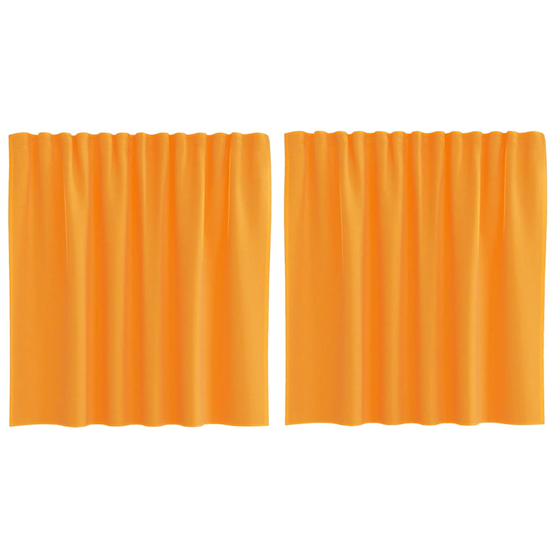 Afbeelding laden in galerijviewer, Vidaxl gordijnen voile met lussen 2 st 140x140 cm oranje