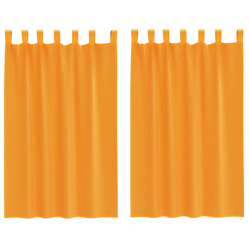 Afbeelding laden in galerijviewer, Vidaxl gordijnen voile met lussen 2 st 140x175 cm oranje