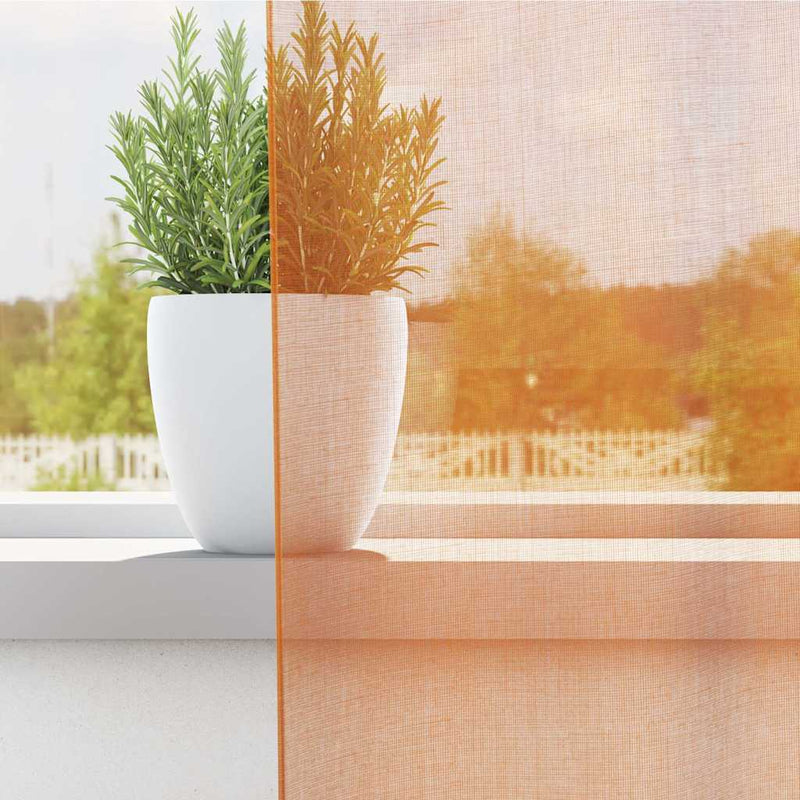 Afbeelding laden in galerijviewer, Vidaxl gordijnen voile met lussen 2 st 140x175 cm oranje