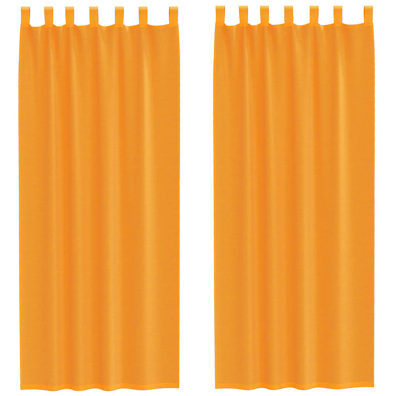 Afbeelding laden in galerijviewer, Vidaxl gordijnen voile met lussen 2 st 140x260 cm oranje