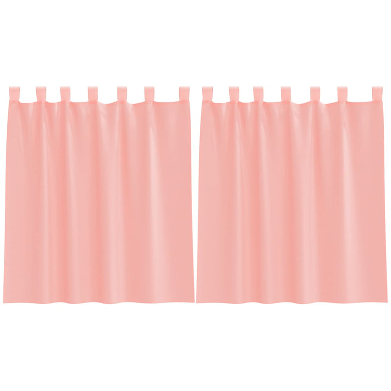 Afbeelding laden in galerijviewer, Vidaxl gordijnen voile met lussen 2 st 140x140 cm roze