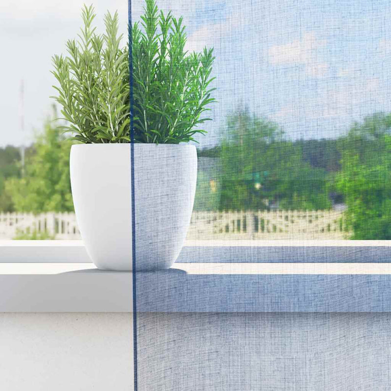 Afbeelding laden in galerijviewer, Vidaxl gordijnen voile met lussen 2 st 140x245 cm koningsblauw