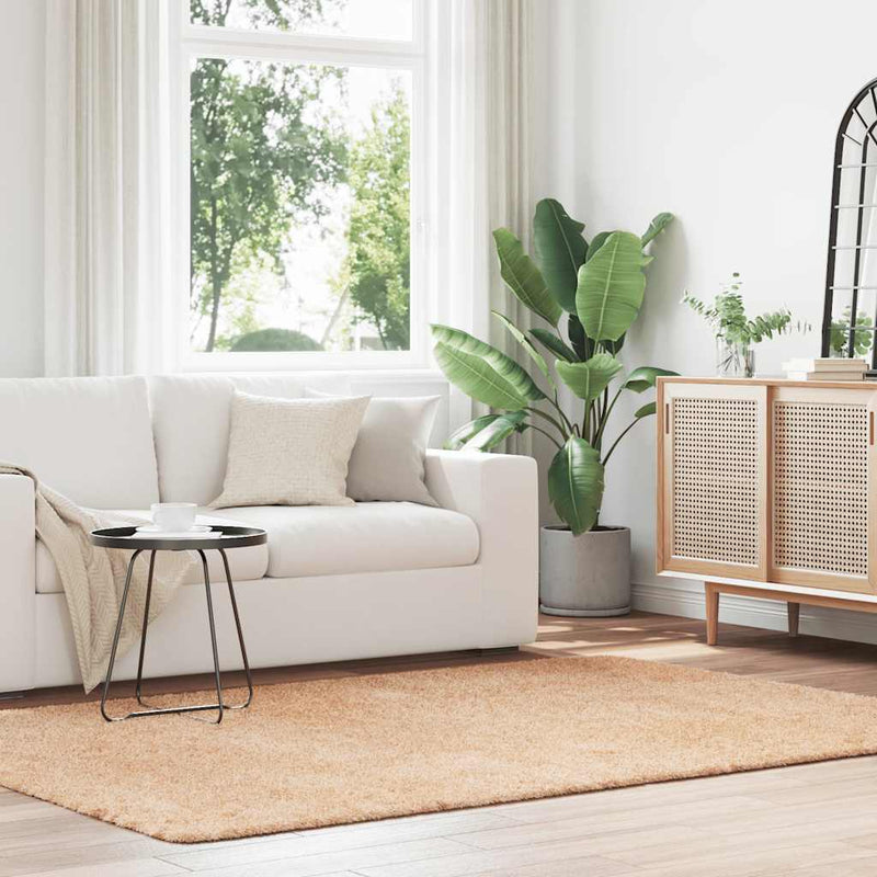 Afbeelding laden in galerijviewer, Vidaxl hoogpolig vloerkleed navarra 160x230 cm polyester beige