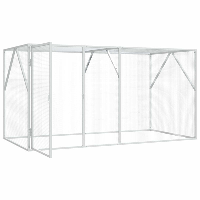 Afbeelding laden in galerijviewer, Vidaxl vogelkooi antraciet 208 x 102 x 108 cm gegalvaniseerd staal