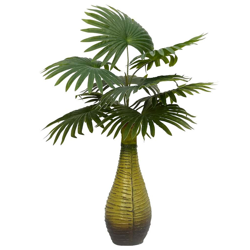Afbeelding laden in galerijviewer, Vidaxl kunstpalmplant 9 bladeren 65 cm groen