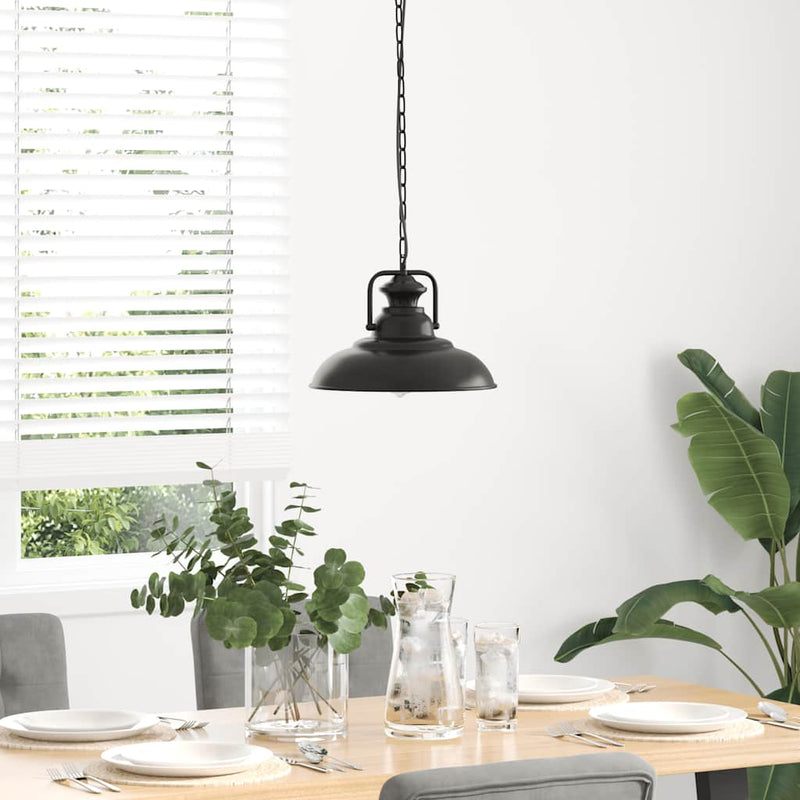 Afbeelding laden in galerijviewer, Vidaxl hanglamp e27 ø 31 cm ijzer zwart